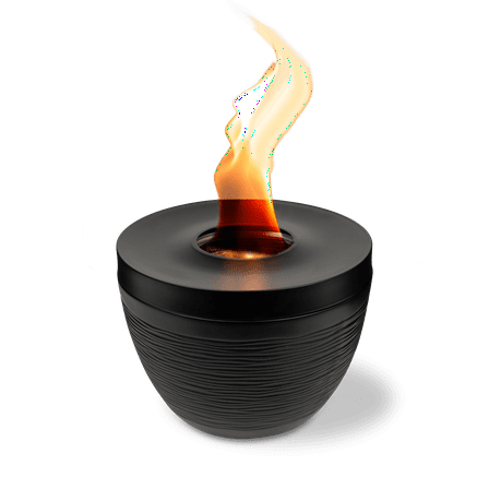 Sterno Tabletop Fire Pit Small Smokeless Mini Fireplace for Indoor Outdoor Patio & Balcony Decor, Tabletop Fireplace 6.5" x 5" - Onyx