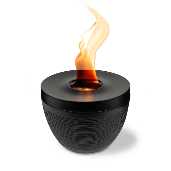 Sterno Tabletop Fire Pit Small Smokeless Mini Fireplace for Indoor Outdoor Patio & Balcony Decor, Tabletop Fireplace 6.5" x 5" - Onyx