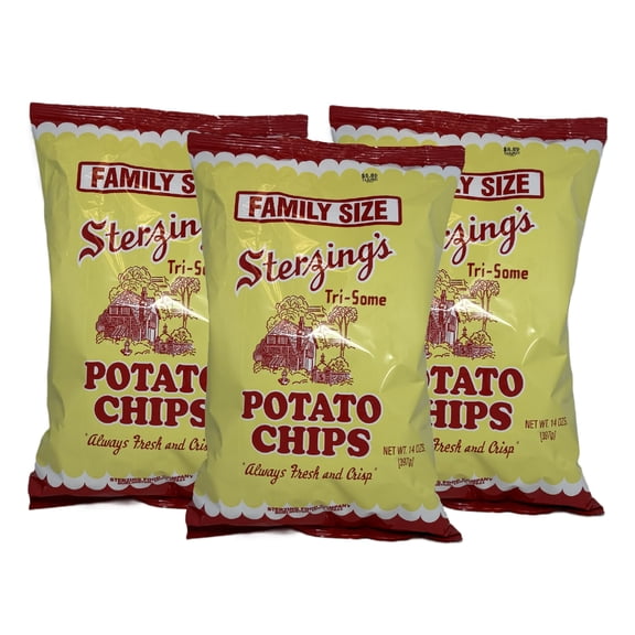 Sterzing's Beef Tallow Potato Chips - 14oz Family 3-Pack