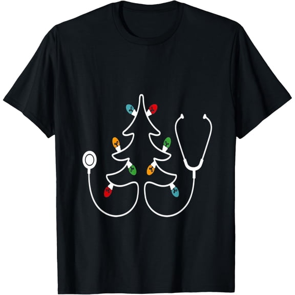Stethoscope Christmas Tree For Medical Professionals Holiday T-Shirt