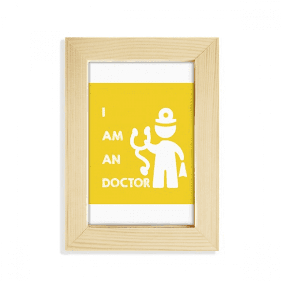 Stethoscope Doctor Body Position Desktop Display Photo Frame Picture Art Painting 5x7 inch
