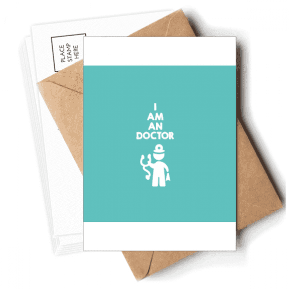 Stethoscope Doctor Body Position Postcards Envelopes Blank Note Cards Mailing