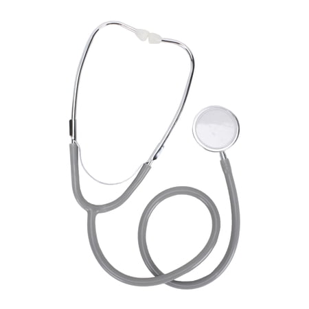 Lightweight Stethoscope, Dual Head, Chrome Binaural Silver Chestpiece, Non-Chill Ring, Increased Patient Comfort, Latex Free, 22”, No Color Choice, for Doctors, Nurses, Students, & Home Health Use