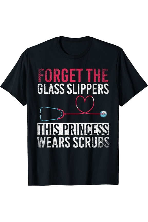 Stethoscope Heart Medical Nursery Healthcare Funny Nurse T-Shirt