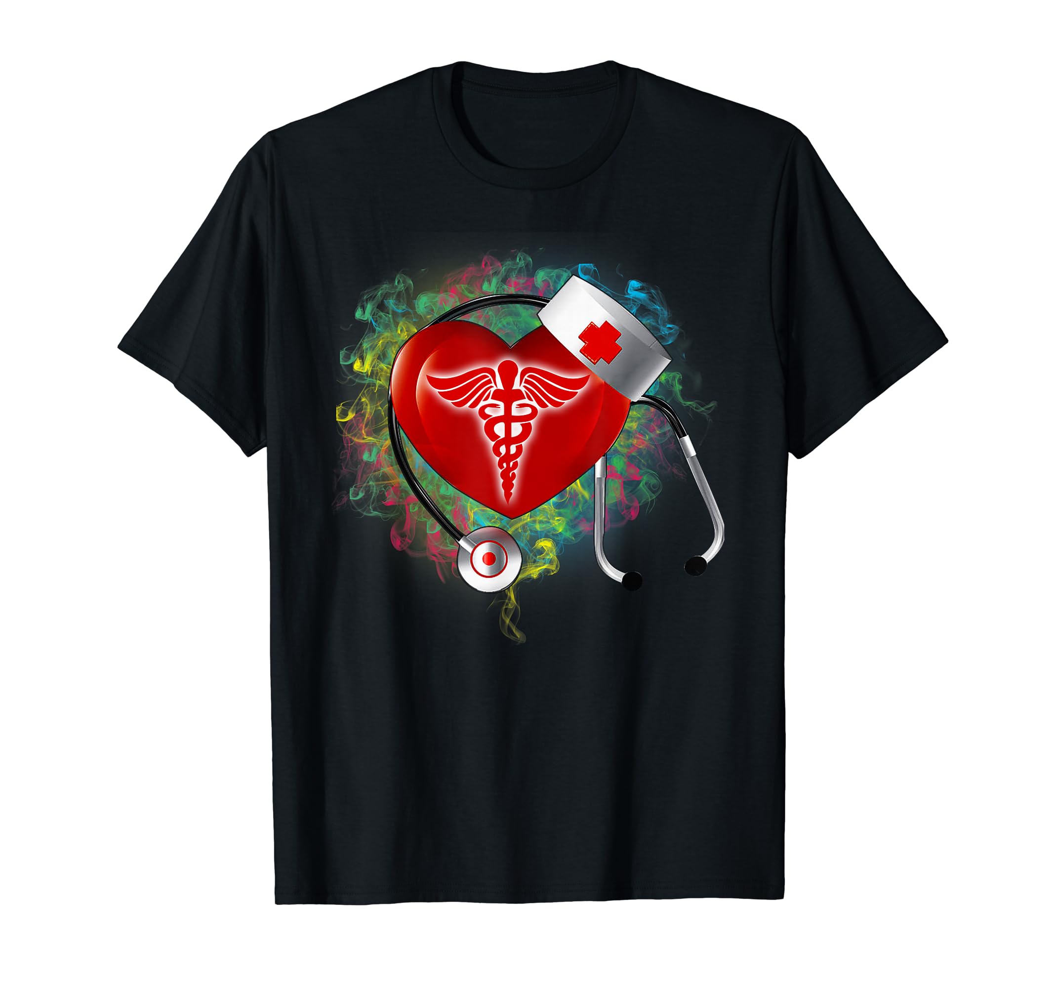 Stethoscope Heart Nurse T-Shirt - Walmart.com