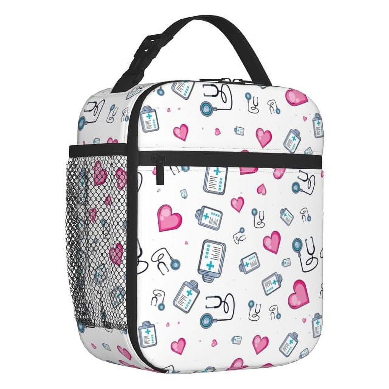 Cartoon Nursing Nurse Lunch Bag Resuable Cooler Warm Thermal