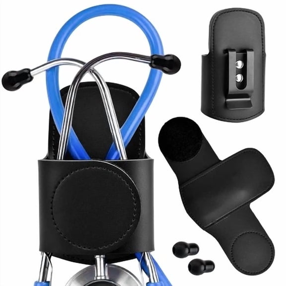 Stethoscope Holder Clip, Pu Leather Hip For Most Black