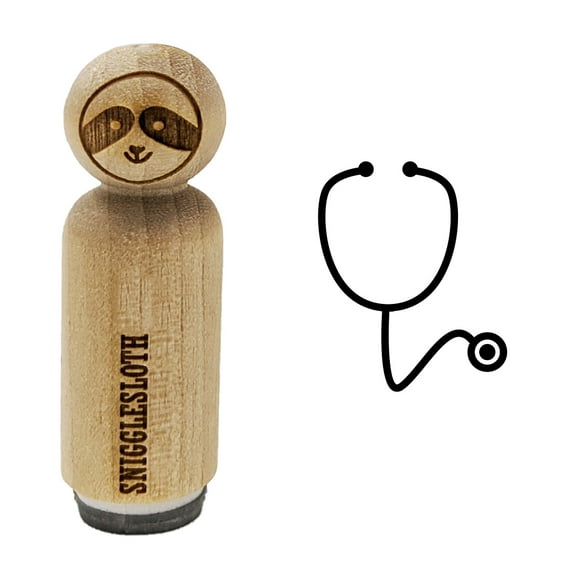 Stethoscope Medical Doctor Nurse Rubber Stamp for Scrapbooking Crafting Stamping - Medium 1 Inch
