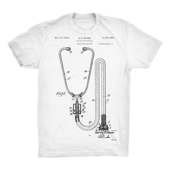 Stethoscope Patent 100% Cotton Premium T-Shirt