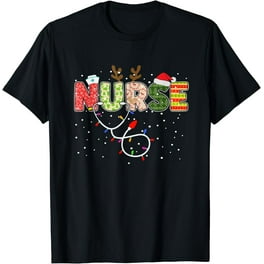 Nurse Christmas Shirt Santa Hat Snow Stethoscope Reindeer T-Shirt Nurse Christmas Shirt Santa Hat Snow Stethoscope Reindeer T-Shirt
