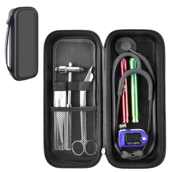 Stethoscopes Case for 3M Littmann Classic III Monitoring/Lightweight II S.E/Cardiology IV Diagnostic/MDF Acoustica Stethoscopes, Black-Box Only