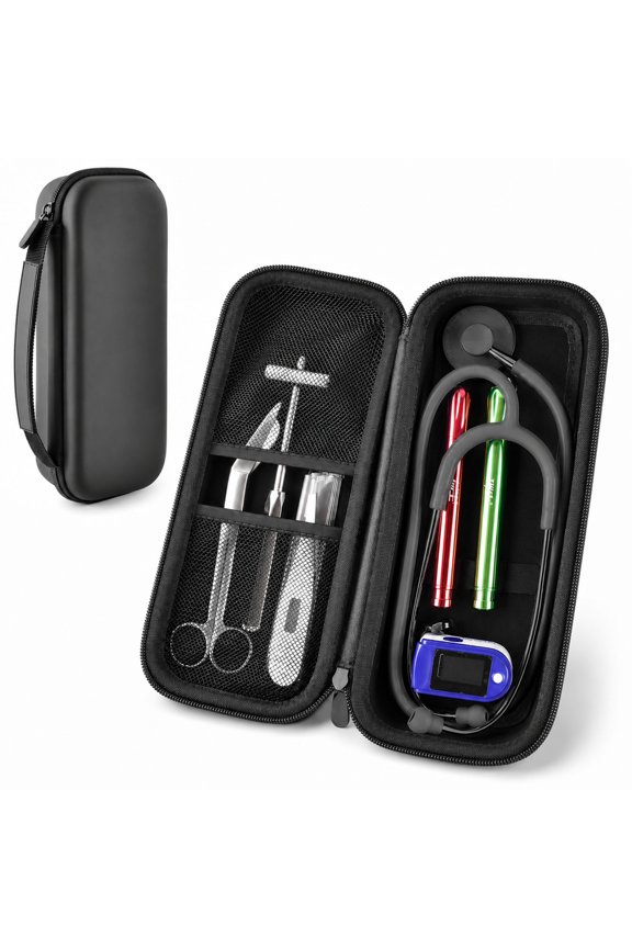 Stethoscopes Case for 3M Littmann Classic III Monitoring/Lightweight II S.E/Cardiology IV Diagnostic/MDF Acoustica Stethoscopes, Black-Box Only