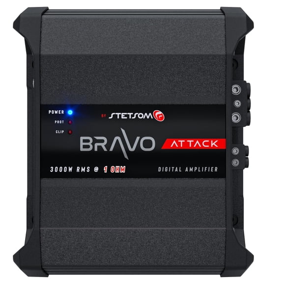 Stetsom Bravo Attack 3000W RMS 1 Ohm Full Range Mono Amplifier