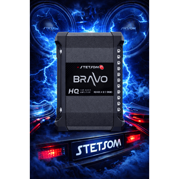 Stetsom Bravo HQ 400x4 400W RMS 4 Channel 2 Ohm Car Amplifier