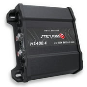 Stetsom HL 400x4 2 Ohms - Compact Digital 4 Channel Amplifier, 400W RMS 400x4, Full Range, High Input, Bass Boost Gain + 14db Variable Adjustment 30-75hz, Multichannel, Digital Sound, Crossover