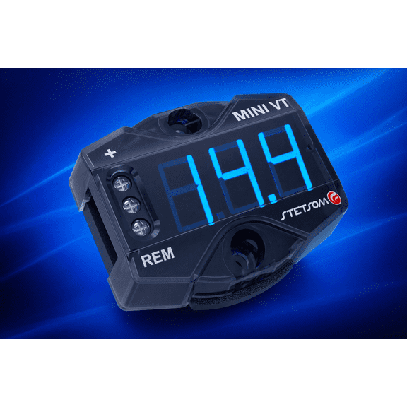 Stetsom Mini VT Digital Voltmeter Blue LED Automotive Battery Monitor 7-30V