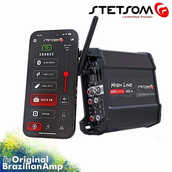 Stetsom Line HL  Stetsom High Line HL DSPLAYER 400.4 Car Audio Amplifier DSP Mobile App Control