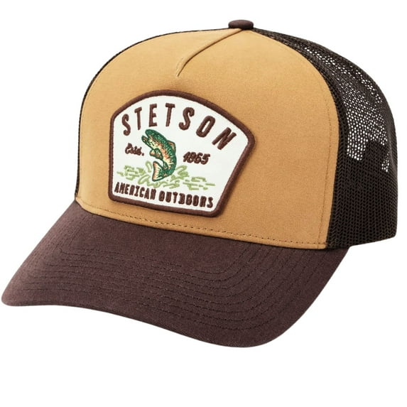 Stetson American Outdoors Fishing Patch Adjustable Snapback Trucker Cap Hat