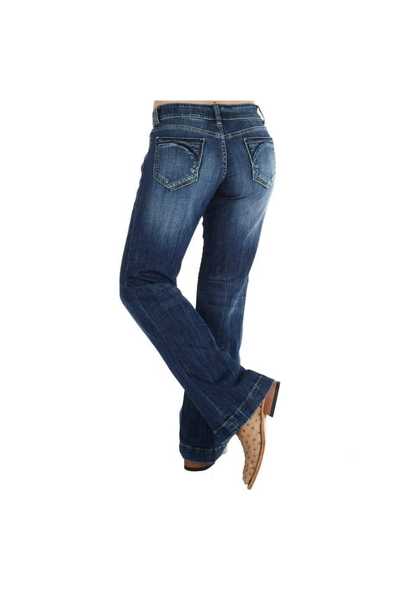 Apparel Womens 214 Fit Trouser w/Pieced Back Pocket 2 R Blue