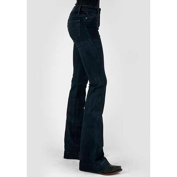Stetson Apparel Womens Dark High Rise Flare Jean 12 R Denim