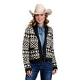 thumbnail image 1 of Stetson Apparel Womens Stetson  Aztec Cropped Cardigan Sweater S Grey, 1 of 1