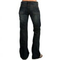 thumbnail image 1 of Stetson Apparel Womens Stetson Low Rise Dark Blasted Jeans 2 Long Blue, 1 of 4
