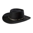 thumbnail image 1 of Stetson Men's Hawk Crushable Wool Gambler Hat Black Large, 1 of 6