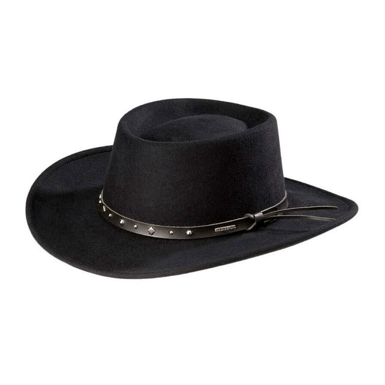 Stetson Men's Wool Gambler Hat, Black, Medium - Walmart.com
