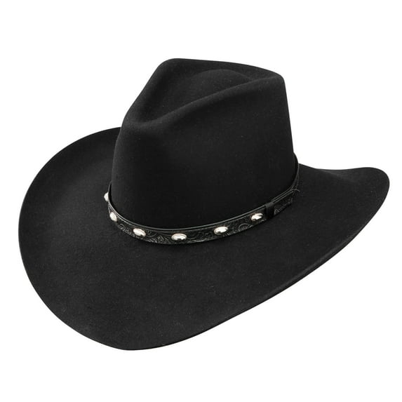 Stetson Buck Shot 3X Felt Stallion Collection Cowboy Hat Black 4" Brim 7