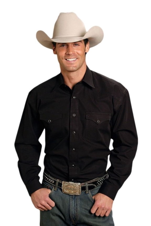 Classic Western Black Snap - Mens Shirt - 11-001-0465-1022Bl