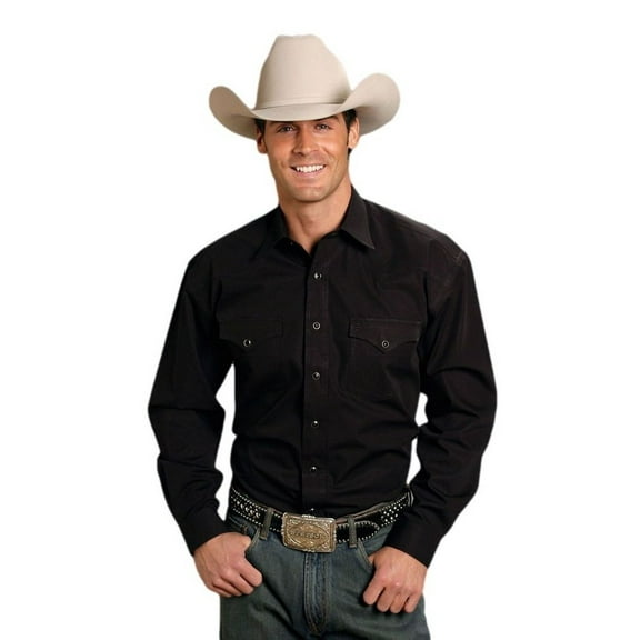 Stetson Classic Western Black Snap - Mens Shirt  - 11-001-0465-1022Bl