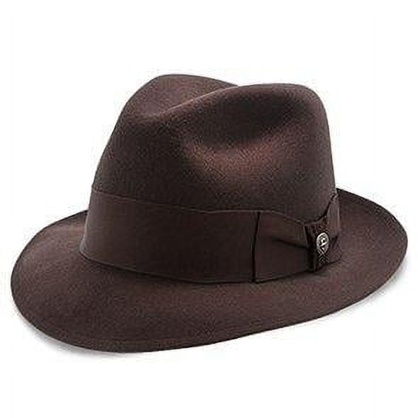 帽子 Stetson Felt Fedora Brown 58cm Stetson Frederick Wool Felt Fedora Hat - TWFRDK - Walmart.com