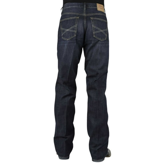 Stetson Men's 1312 Relaxed Fit Bootcut Jeans With Flag Detail Big And Tall Denim 35W x 40L US