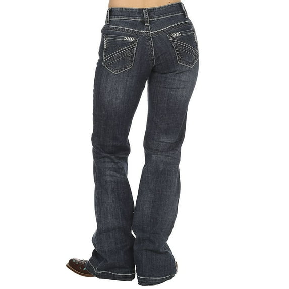 Stetson Ladies Trouser Style Western Jean Grey W/Chevron Back Pkt 10 R, 0214