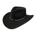 thumbnail image 1 of Stetson Men's 4X Drifter Buffalo Felt Pinch Front Cowboy Hat (Black, 7 3/8), 1 of 1