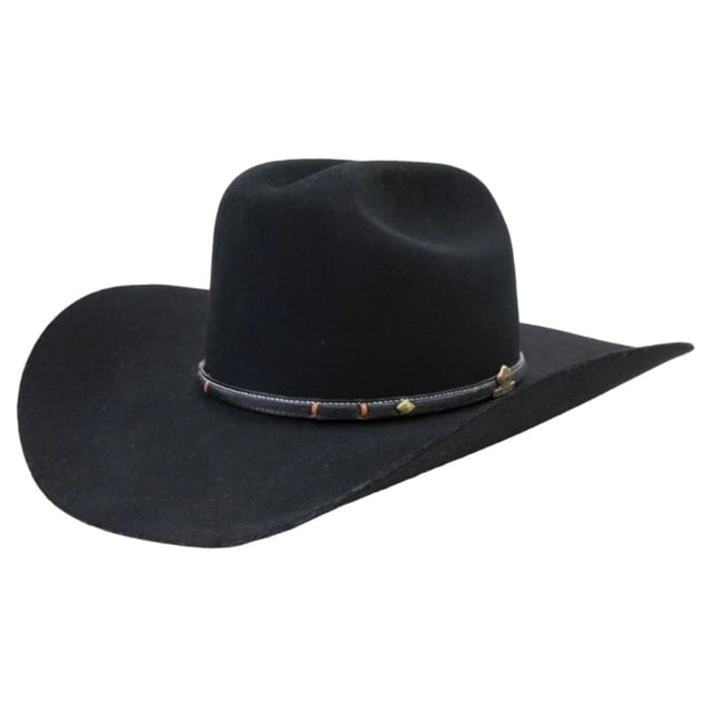 Stetson Men's 4X Powder River Felt Pinch Front Cowboy Hat Black, 7 1/4