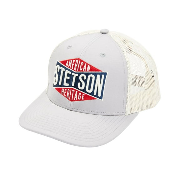 Stetson Men's American Heritage Patch Trucker Cap - 07-077-0102-0129 GY One Size