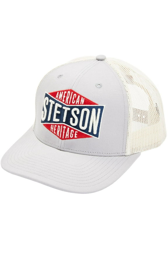 Men's American Heritage Patch Trucker Cap - 07-077-0102-0129 GY One Size