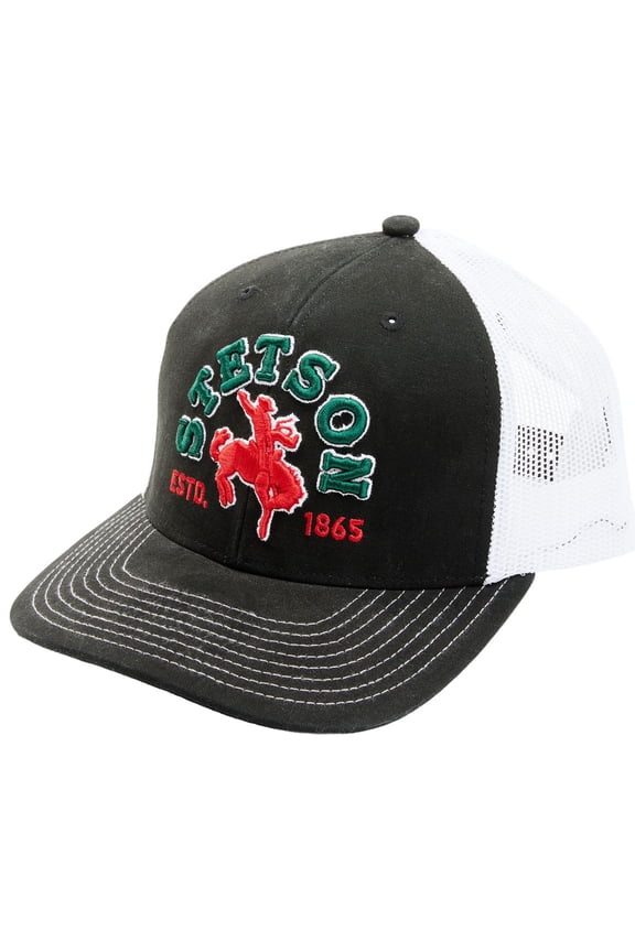 Men's Bronc Rider Mexico Flag Trucker Cap - 07-077-0102-0128 BL One Size
