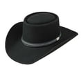 thumbnail image 1 of Stetson Men's Chinook Wool Leather Hatband Western Cowboy Hat - Black  6 3/4, 1 of 1