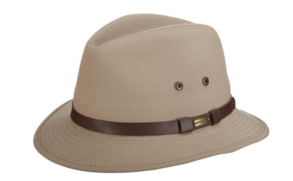 Stetson Men's Gable All Weather Rain Safari Fedora Hat (Khaki, XXLarge
