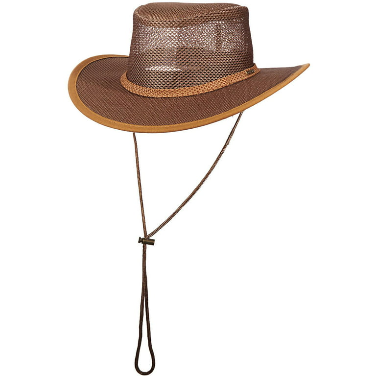 Stetson Men's Grand Canyon Mesh Covered Safari Hat (Beaver, Small)