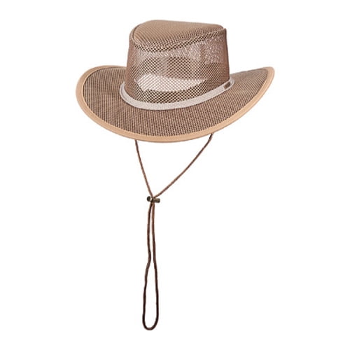 Stetson Men's Grand Canyon Mesh Covered Safari Hat (Mushroom, Small)