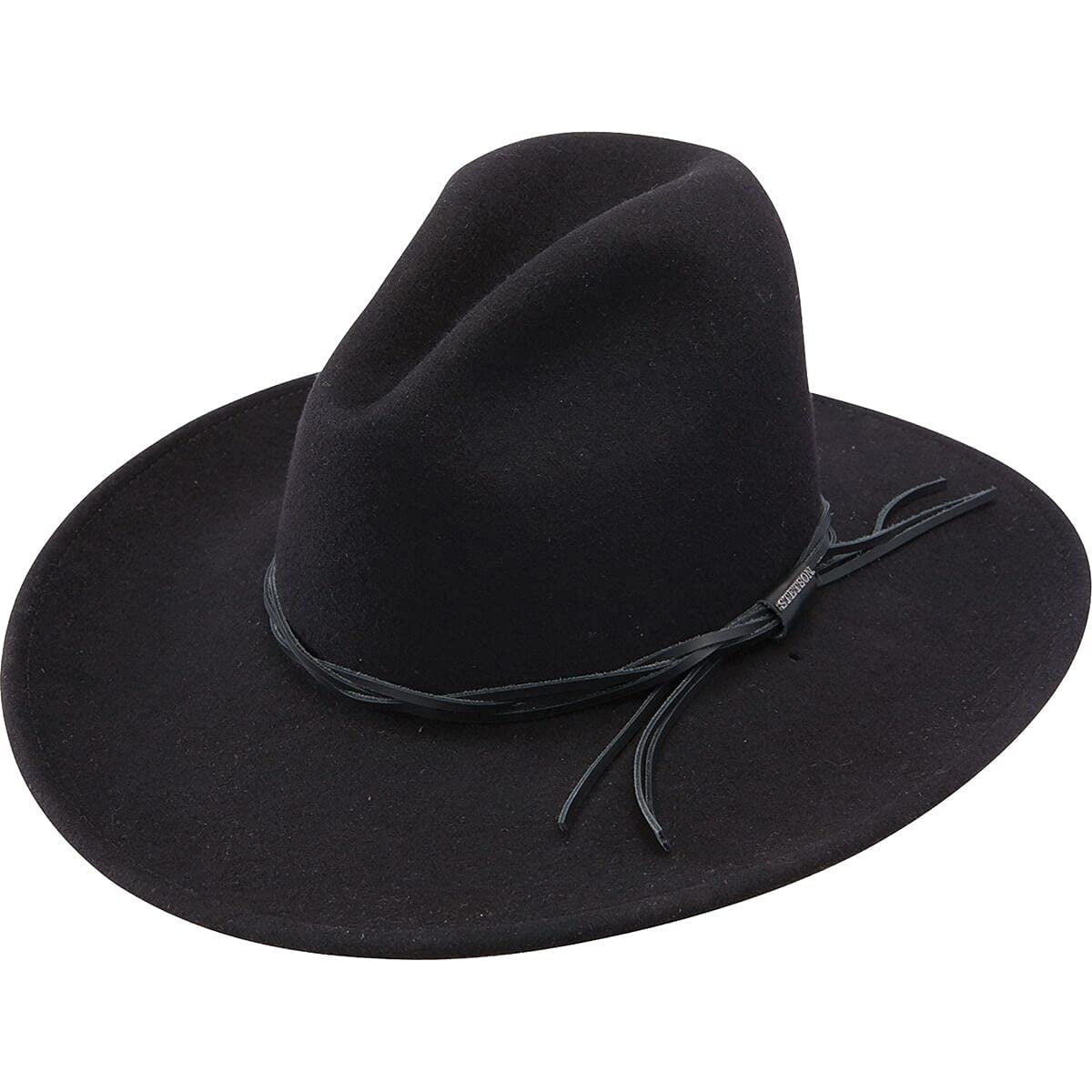 Stetson Men's Gus Soft Wool Crushable Outdoor Hat (Black, X-Large)