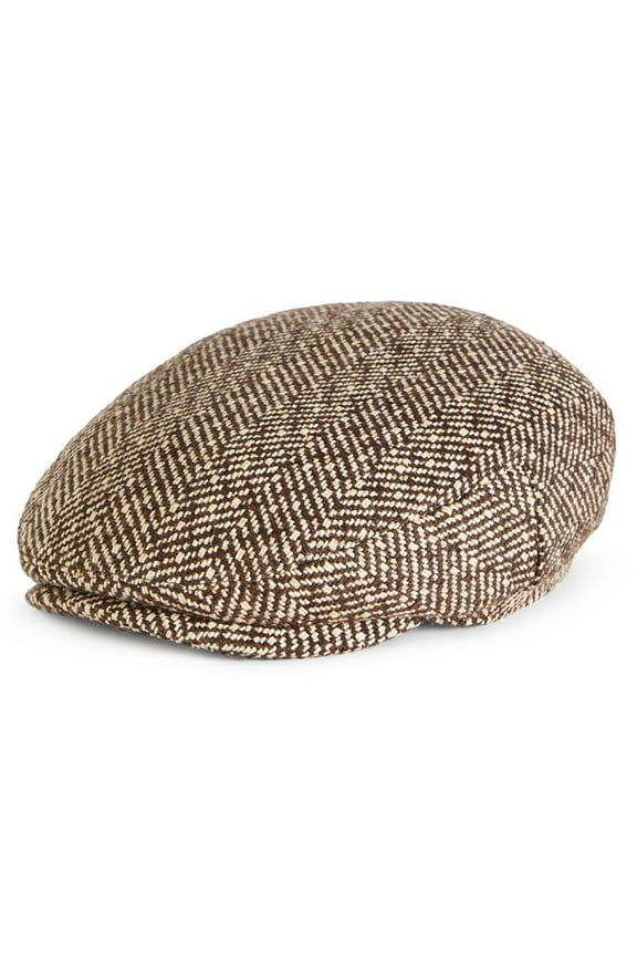 Men's Hat Dorfman Pacific Brown Herringbone Ivy Cap Large