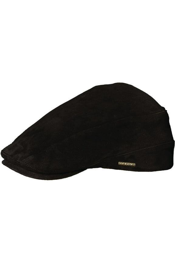 Men's Hat Large Ivy Solid sboy Cabbie Suede Black L