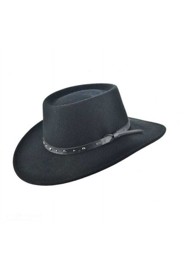 Men's Hawk Crushable Felt Western Fashion Hat Black Small