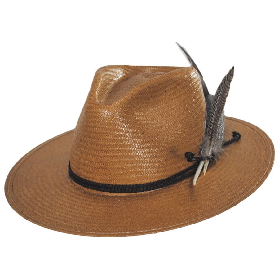 Men's white tone satin lining western style hat