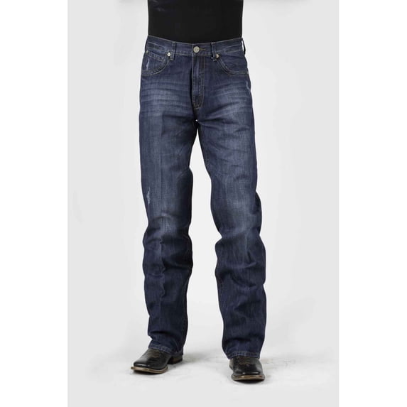 Stetson Men's Modern Fit "V" Stitched Jeans Big And Tall - 11-004-1312-4020 BU_T 30W x 38L US