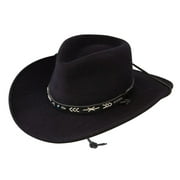 Stetson Mens Santa Fe Crushable Wool Hat Black, Small